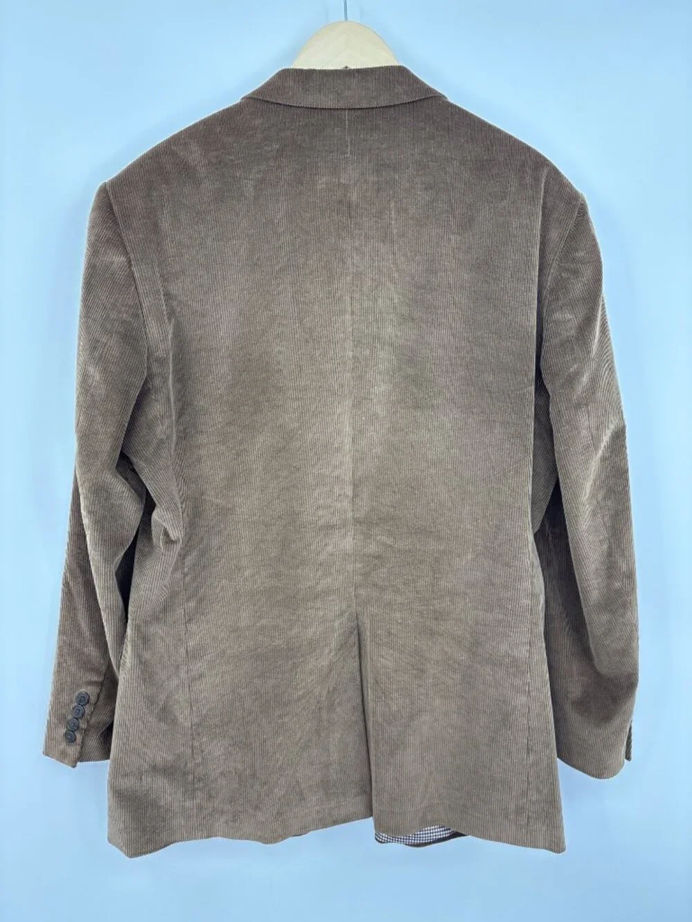 Saddlebred Mens Corduroy Sport Coat Blazer Jacket Brown 46 Long